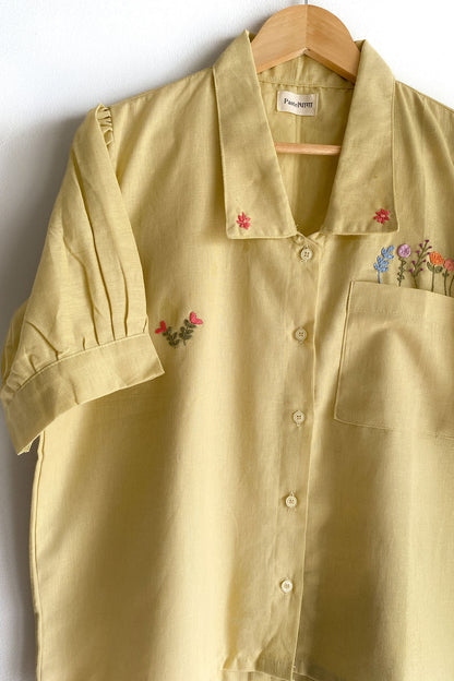 Golden Bloom Pocket Shirt