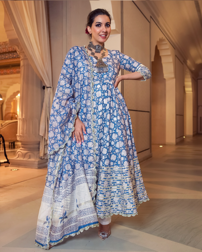 Tropical Sugar Handblock Gota Suit Set