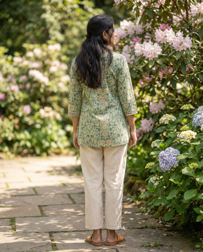 Pastel Floral Cotton Top