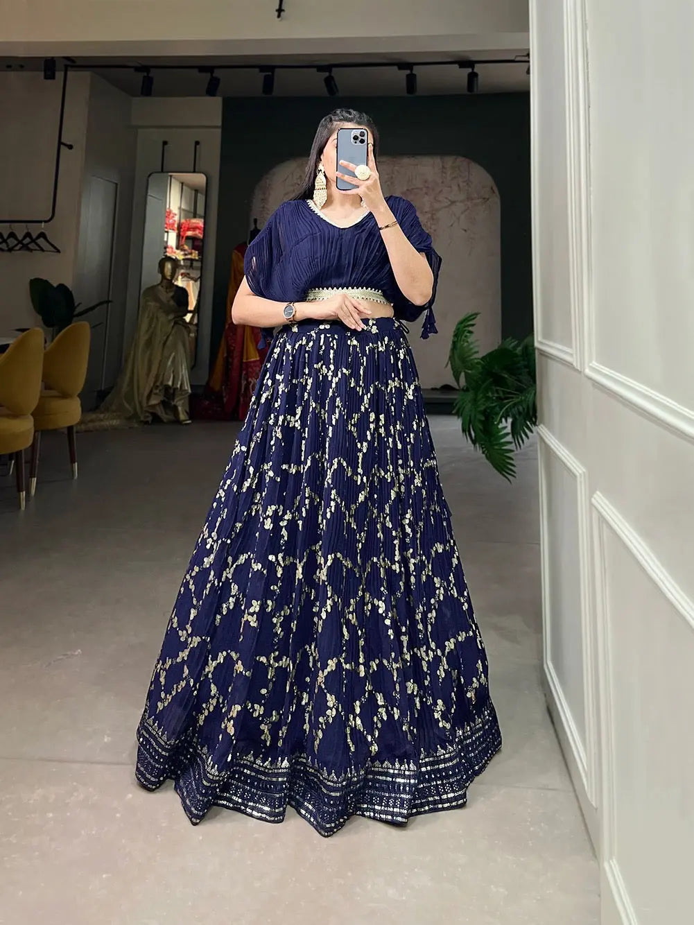 Faux Georgette Sequence Embroidery work Lehenga Choli - Premium  from Ethenika.com - Just INR 3490! Shop now at Ethenika.com 