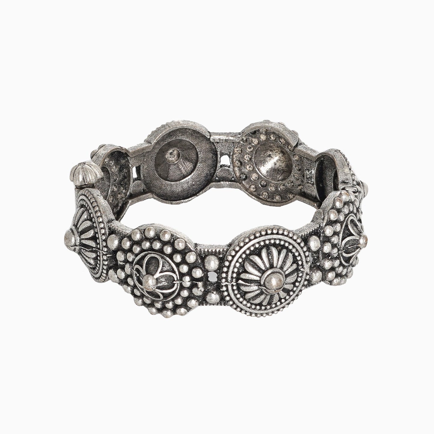 Teejh Sheela Silver Oxidised Bracelet