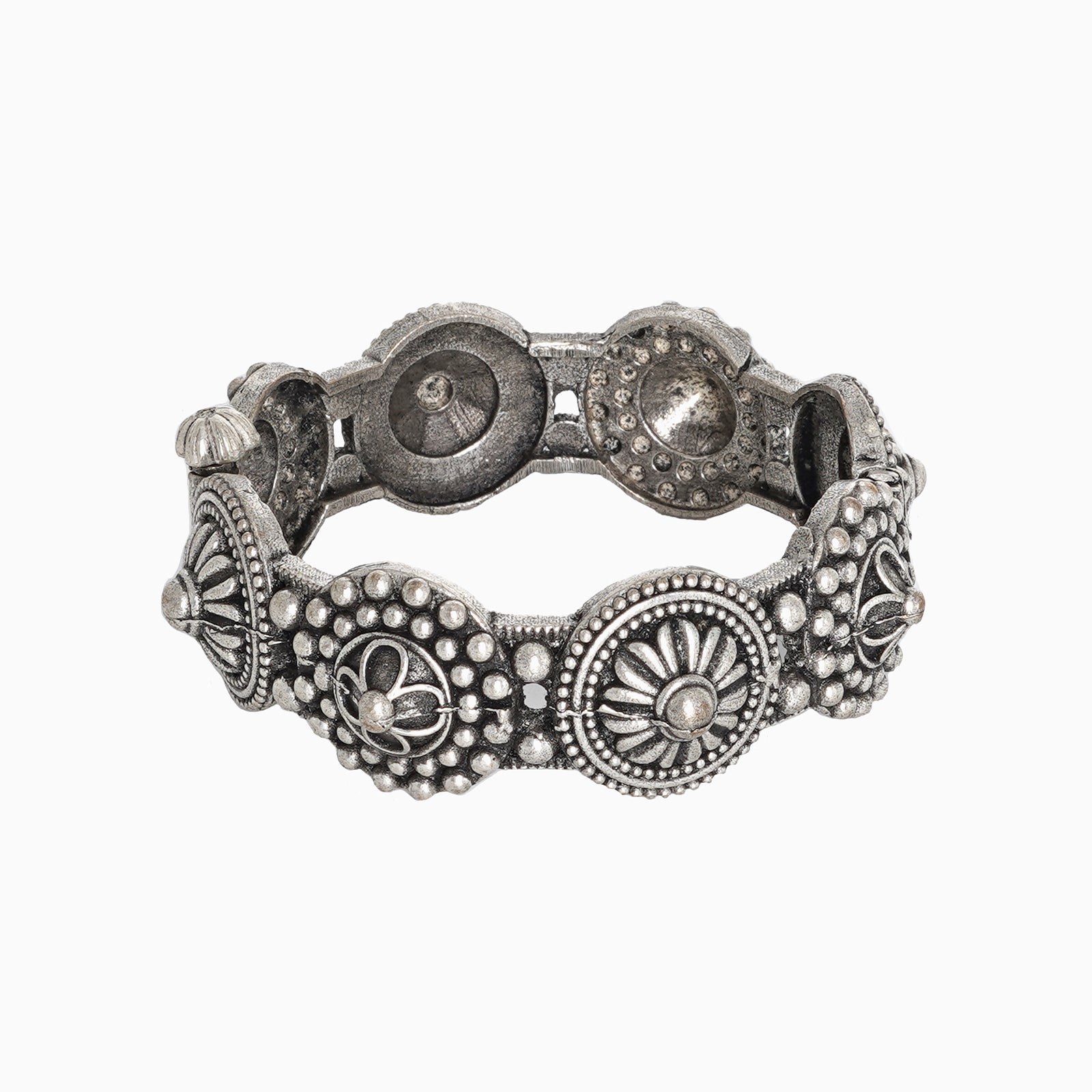 Teejh Sheela Silver Oxidised Bracelet