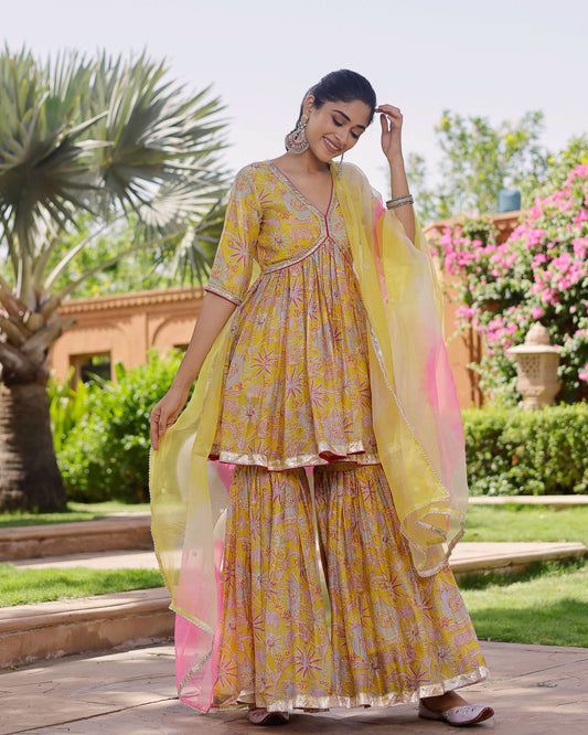 Mohini Chanderi Sharara Set