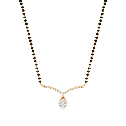 Unniyarcha 925 Pure Silver Saanjh Drop Mangalsutra