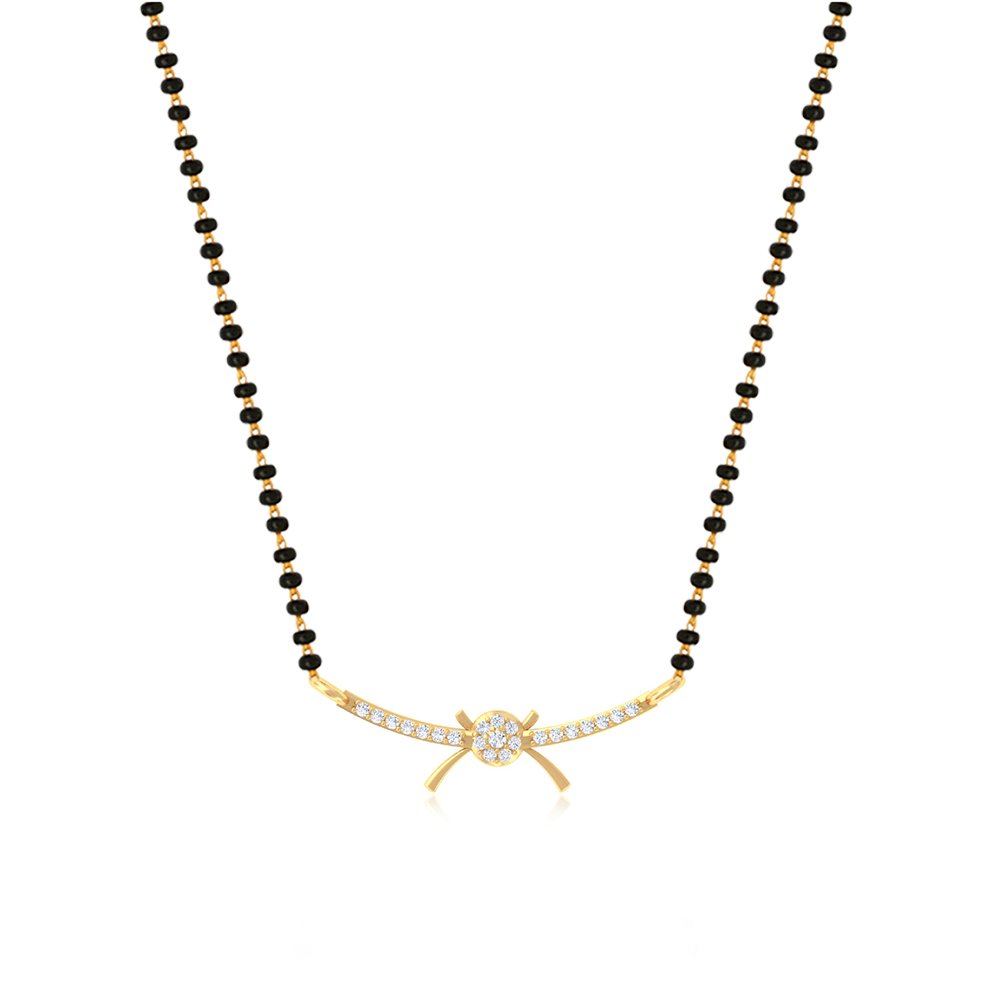 Unniyarcha 925 Pure Silver Modern Arc Mangalsutra Necklace