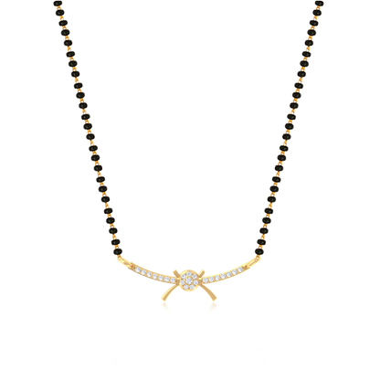 Unniyarcha 925 Pure Silver Modern Arc Mangalsutra Necklace