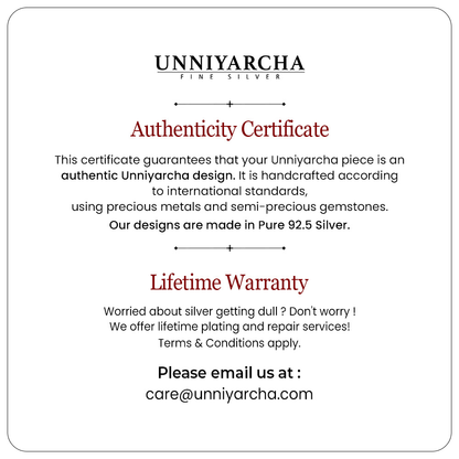 Unniyarcha 925 Pure Silver infinity Mangalsutra