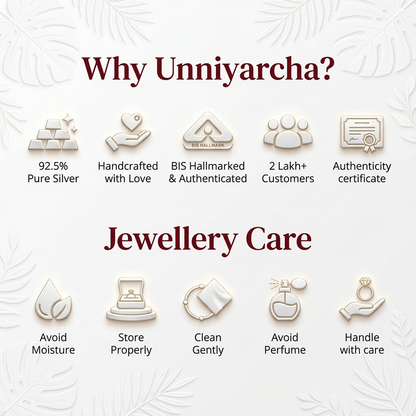 Unniyarcha 925 Pure Silver infinity Mangalsutra