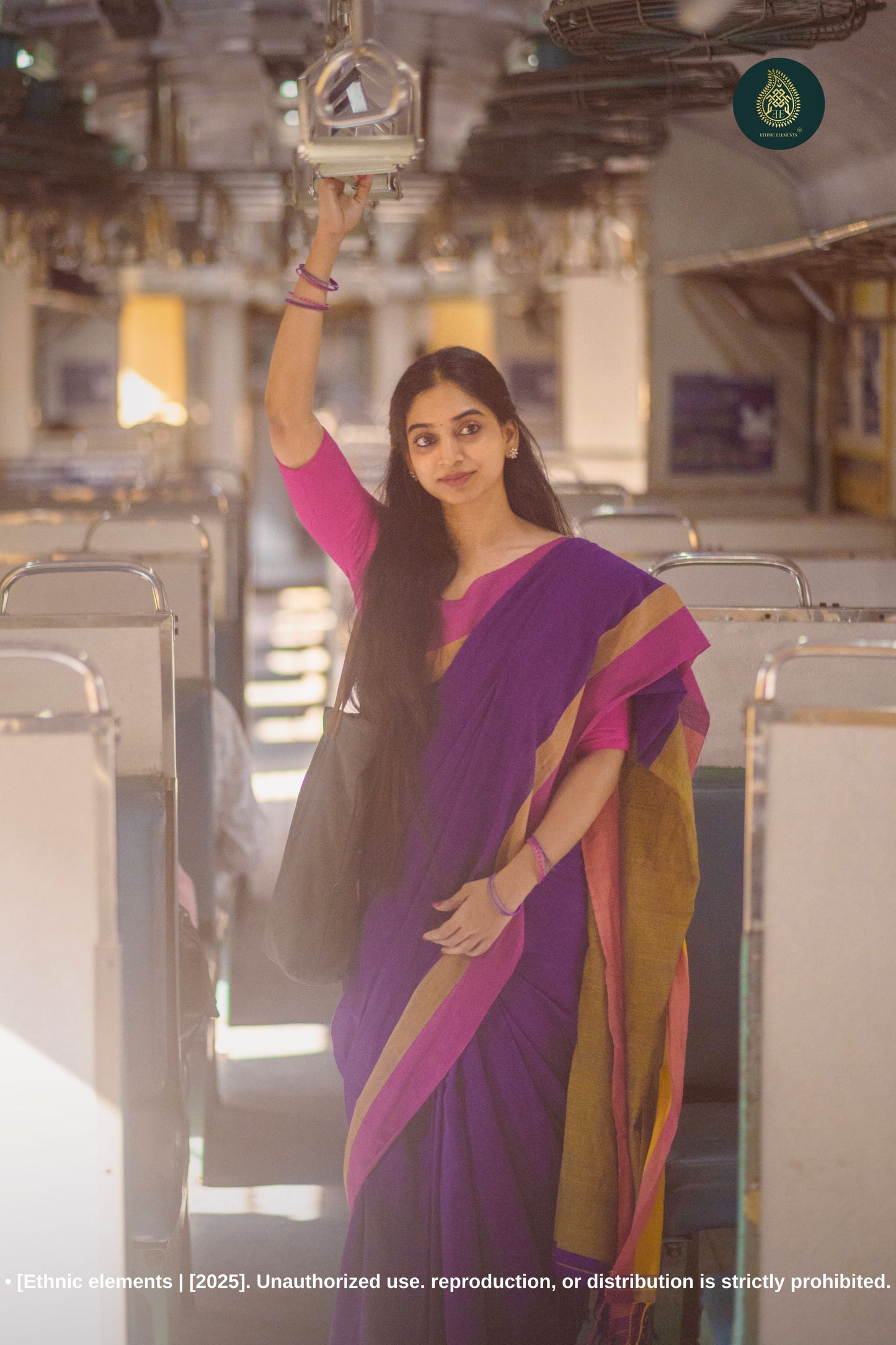 Solid Mul Cotton Saree - Pansy Purple