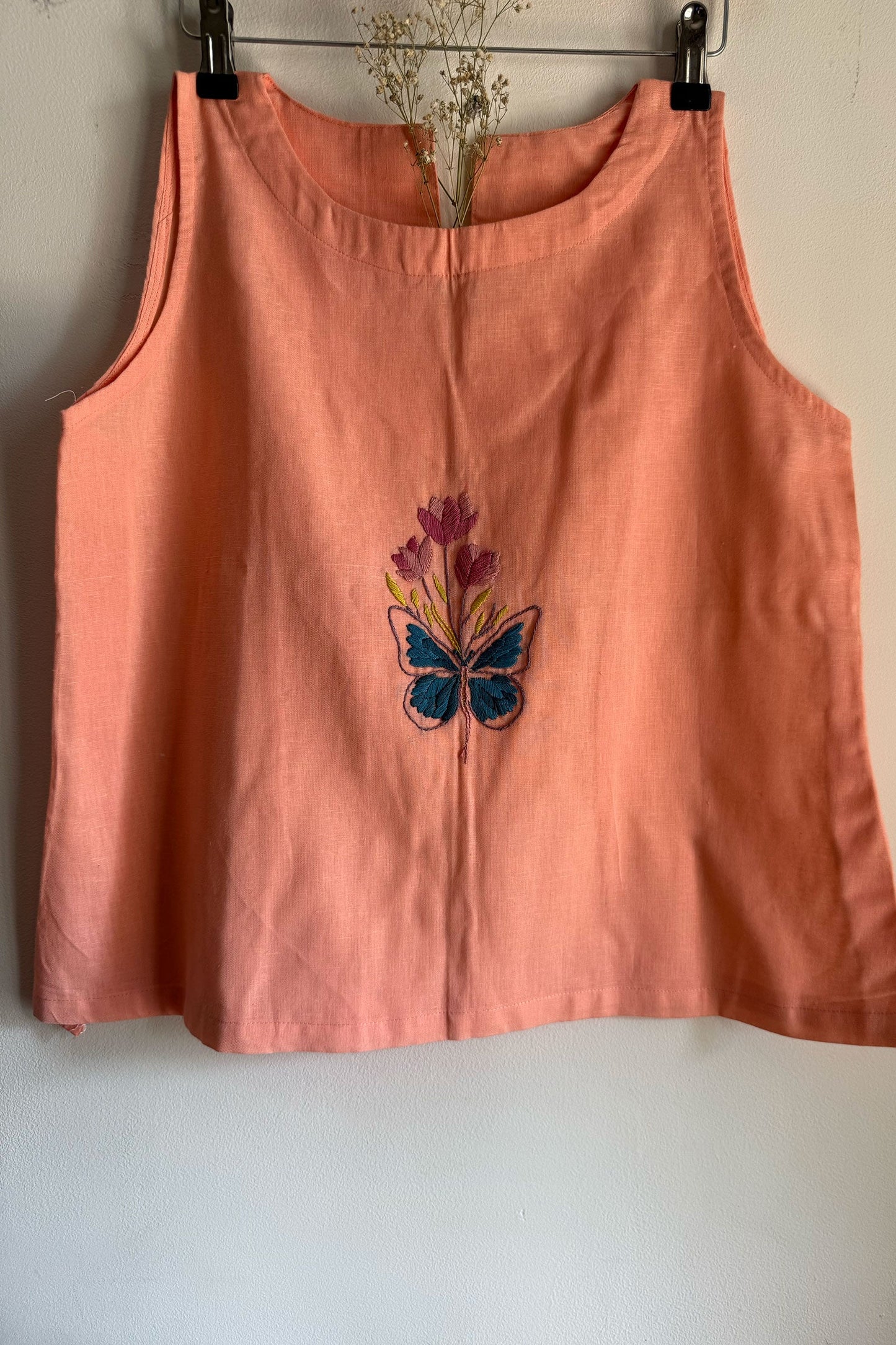 Peach Papillon Top