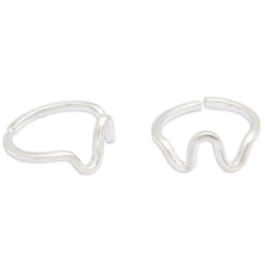 925 Sterling Silver Toe Ring (Pair)