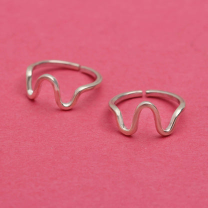 925 Sterling Silver Toe Ring (Pair)