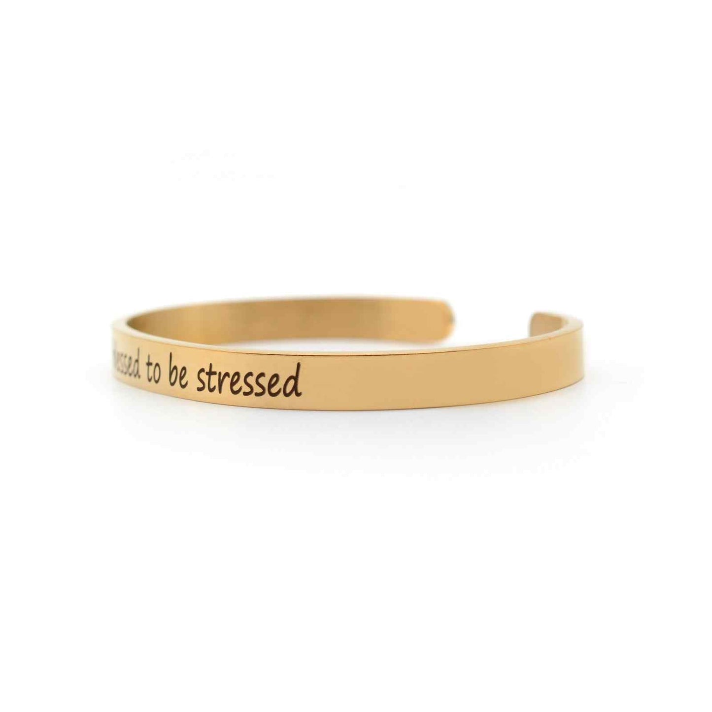 Too Blessed To Be Stressed Rose Gold Mantra Band - Joker & Witch