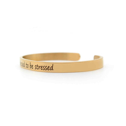 Too Blessed To Be Stressed Rose Gold Mantra Band - Joker & Witch