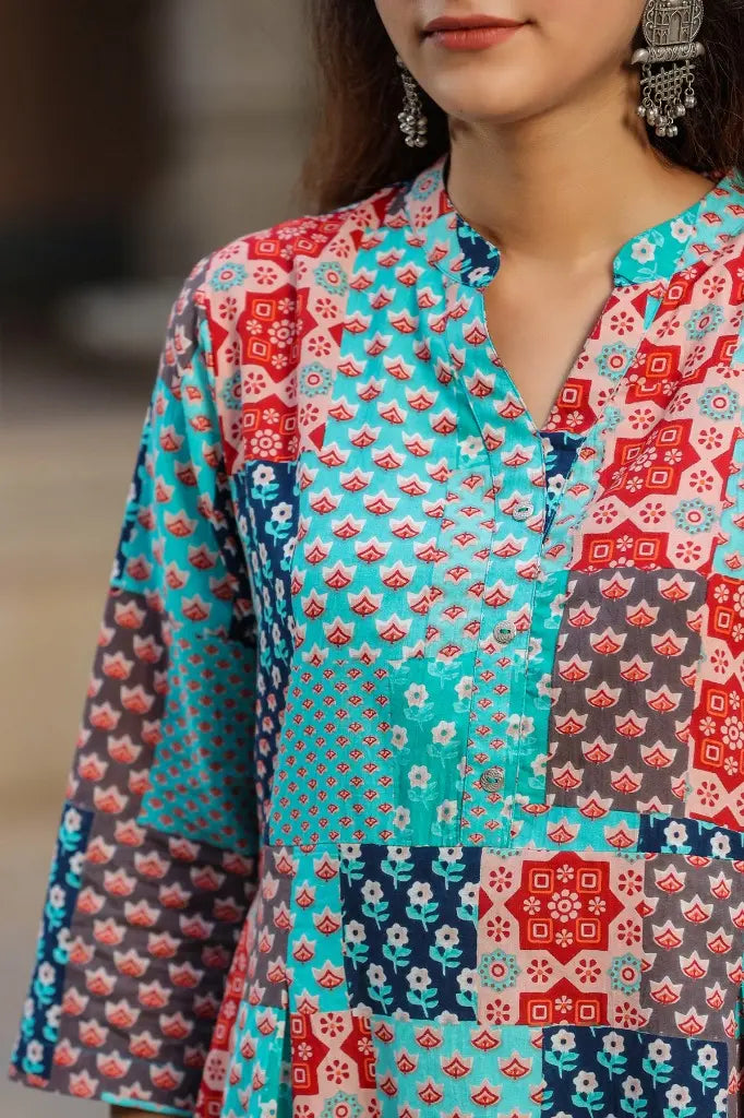 Blue A line Top