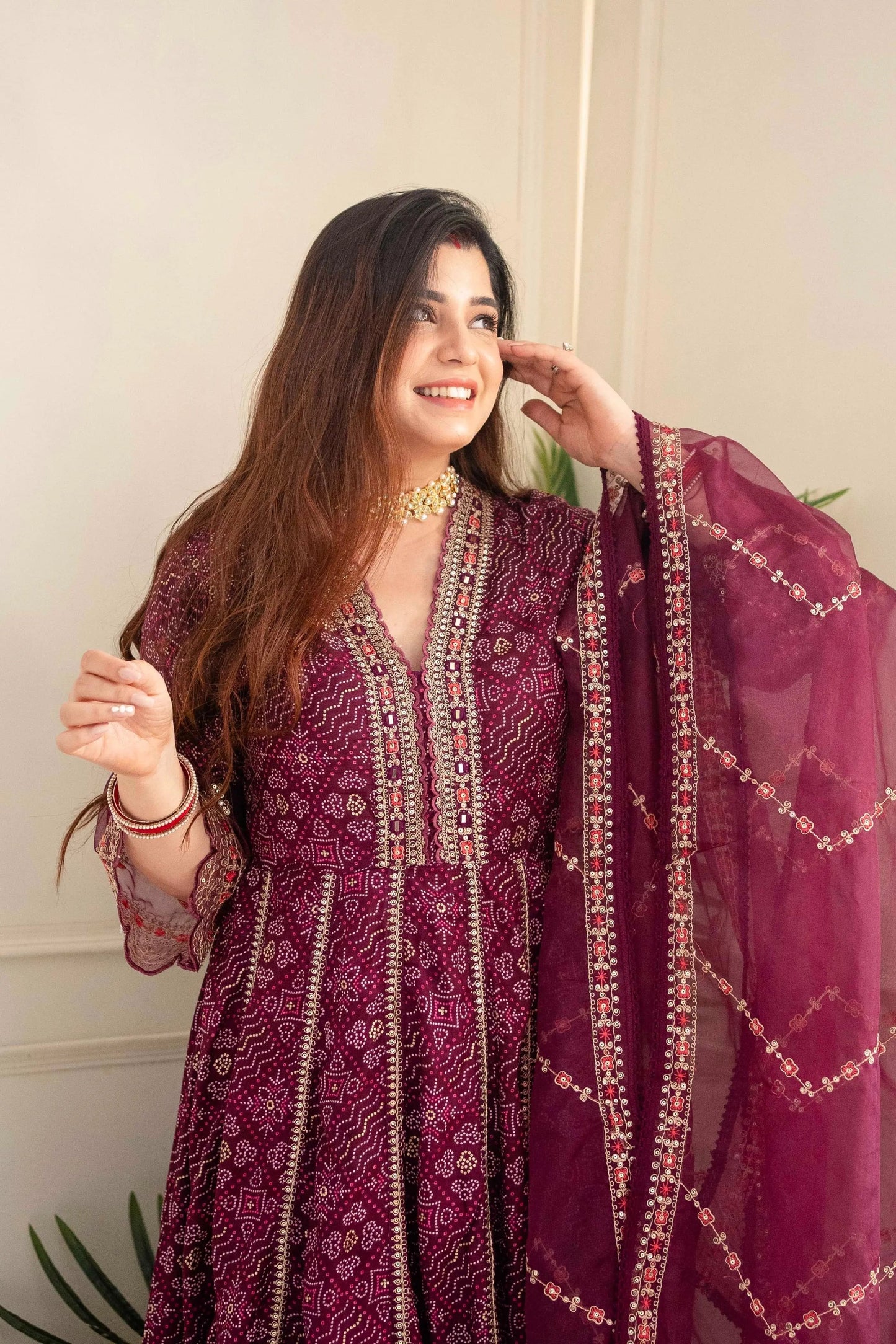 Premium Zari Weaving Printed Kurti Pant Dupatta Set (Stitched) - Premium  from Ethenika.com - Just INR 2590! Shop now at Ethenika.com 