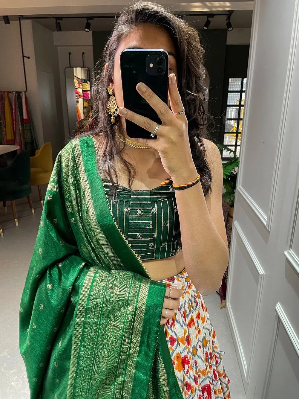 Dola Silk Patola Print with Foil work Navratri special Chaniya Choli (Stitched) - Premium  from Ethenika.com - Just INR 2290! Shop now at Ethenika.com 