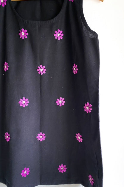 Midnight Bloomie Top