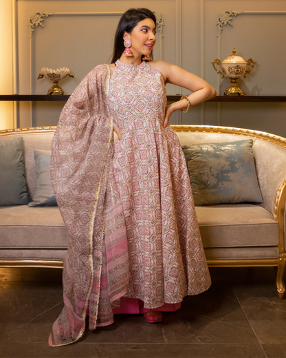 Tisha Handblock Doriya Suit Set