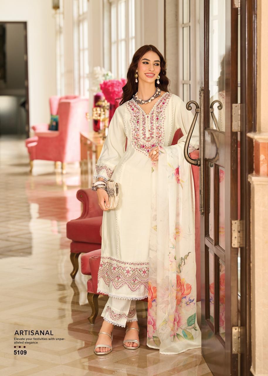 White Purle Print Roman Silk A Line Kurti With Cotton Laning For Women