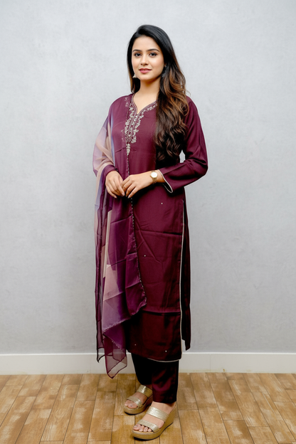 Red Kurti With Digital Print For Women & Girls