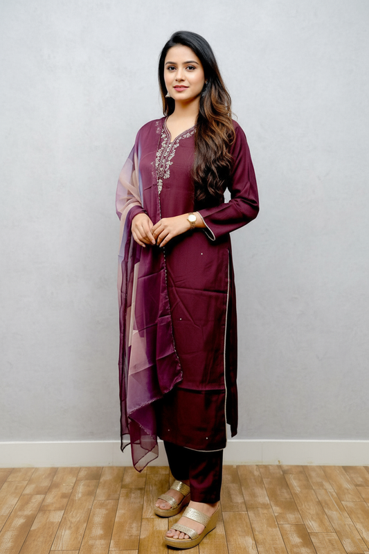 Red Kurti With Digital Print For Women & Girls