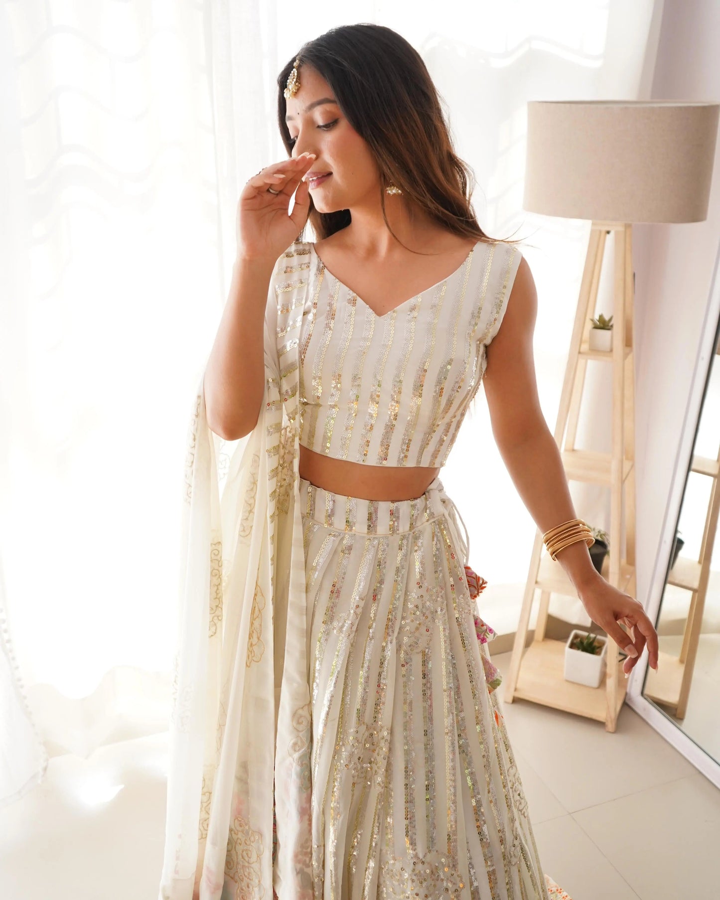 Faux Georgette Sequence Embroidery work  Lehenga Choli - Premium  from Ethenika.com - Just INR 4990! Shop now at Ethenika.com 