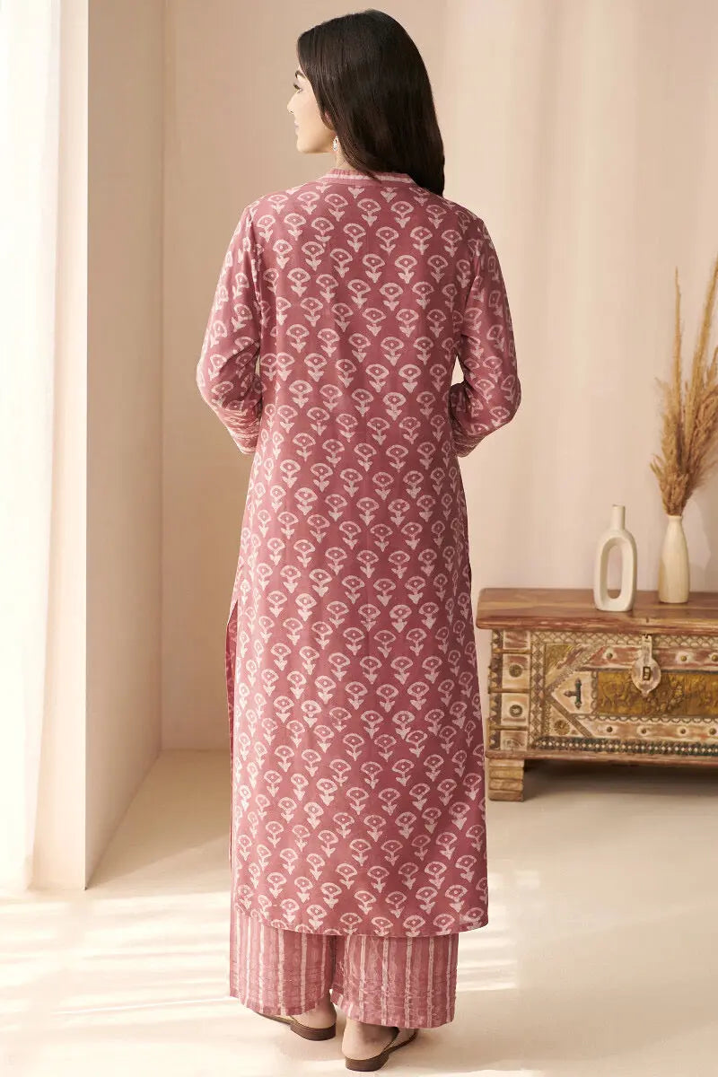 Moti Work Block Print work Kurti Pant Dupatta Set for Summer - Premium  from Ethenika.com - Just INR 2190! Shop now at Ethenika.com 