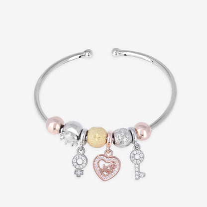 Silver Trinklet Charm Kada