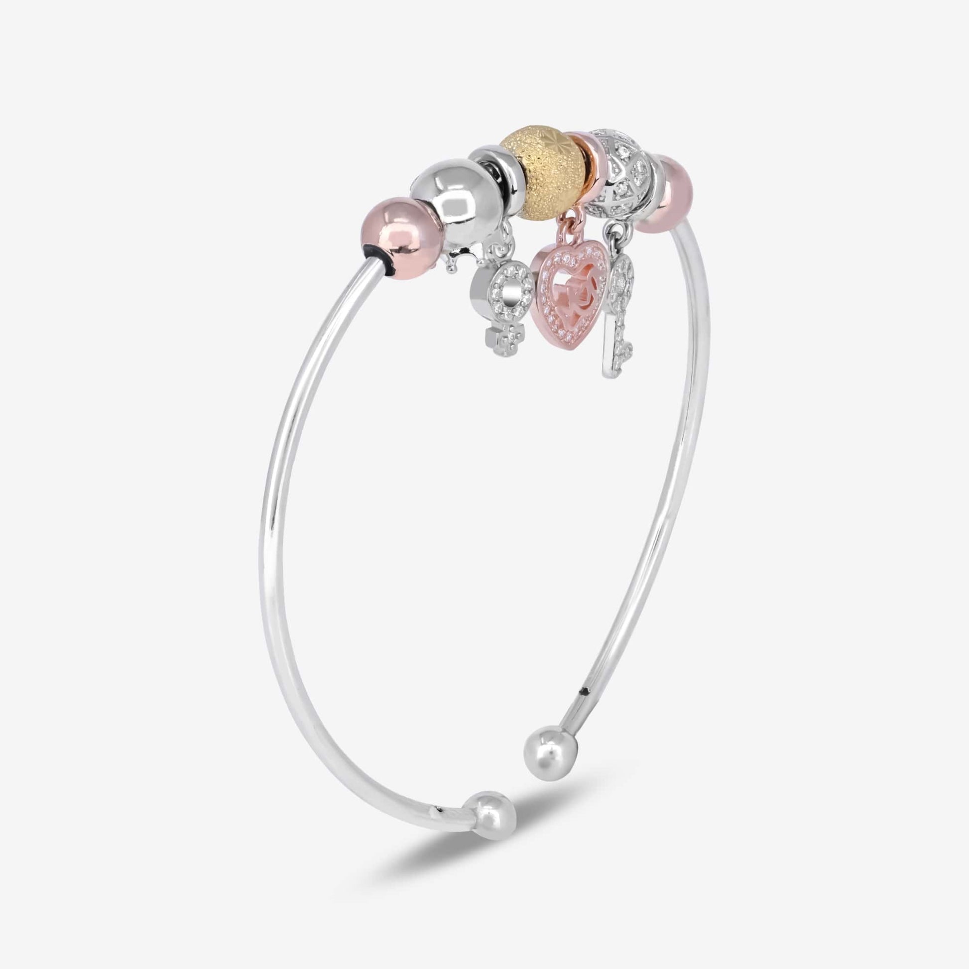 Silver Trinklet Charm Kada