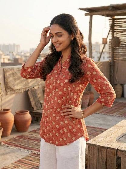 Peach Cotton The Everydate Butta Top