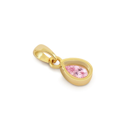 October Birthstone Silver Pendant