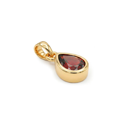 January Birthstone Silver Pendant