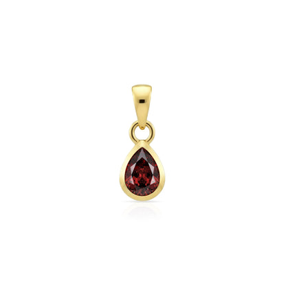 January Birthstone Silver Pendant