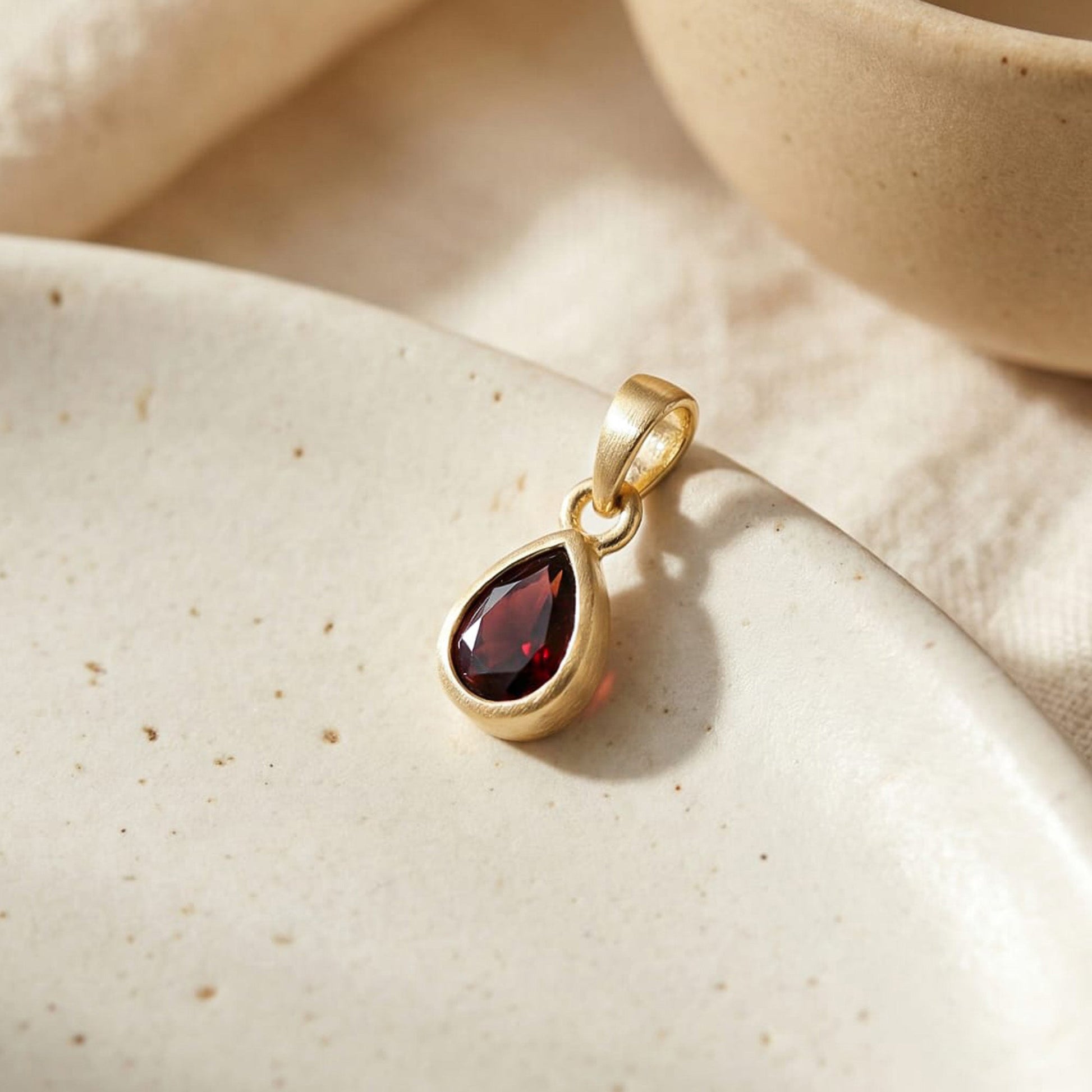 January Birthstone Silver Pendant