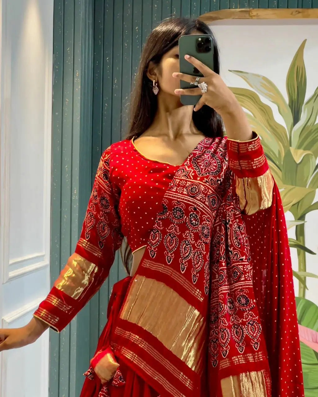Modal Authentic Hand Blocked Ajrakh work Navratri Special Chaniya Choli - Premium  from Ethenika.com - Just INR 6990! Shop now at Ethenika.com 