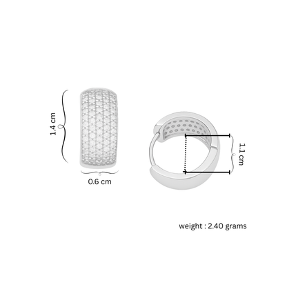 Silver Plated Luxe Sparkle Ear Studs