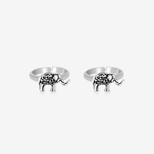 Oxidised Elephant Toe Ring