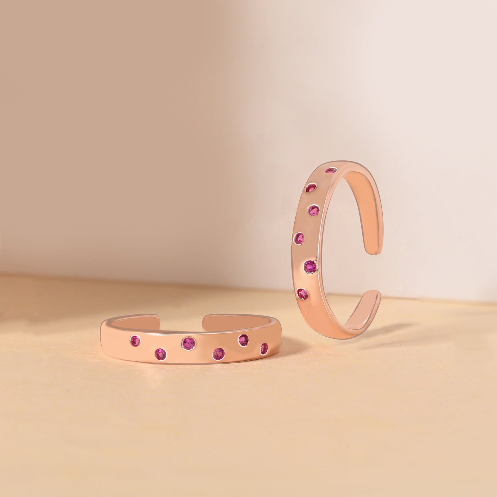 Rosé Droplets Toe Ring