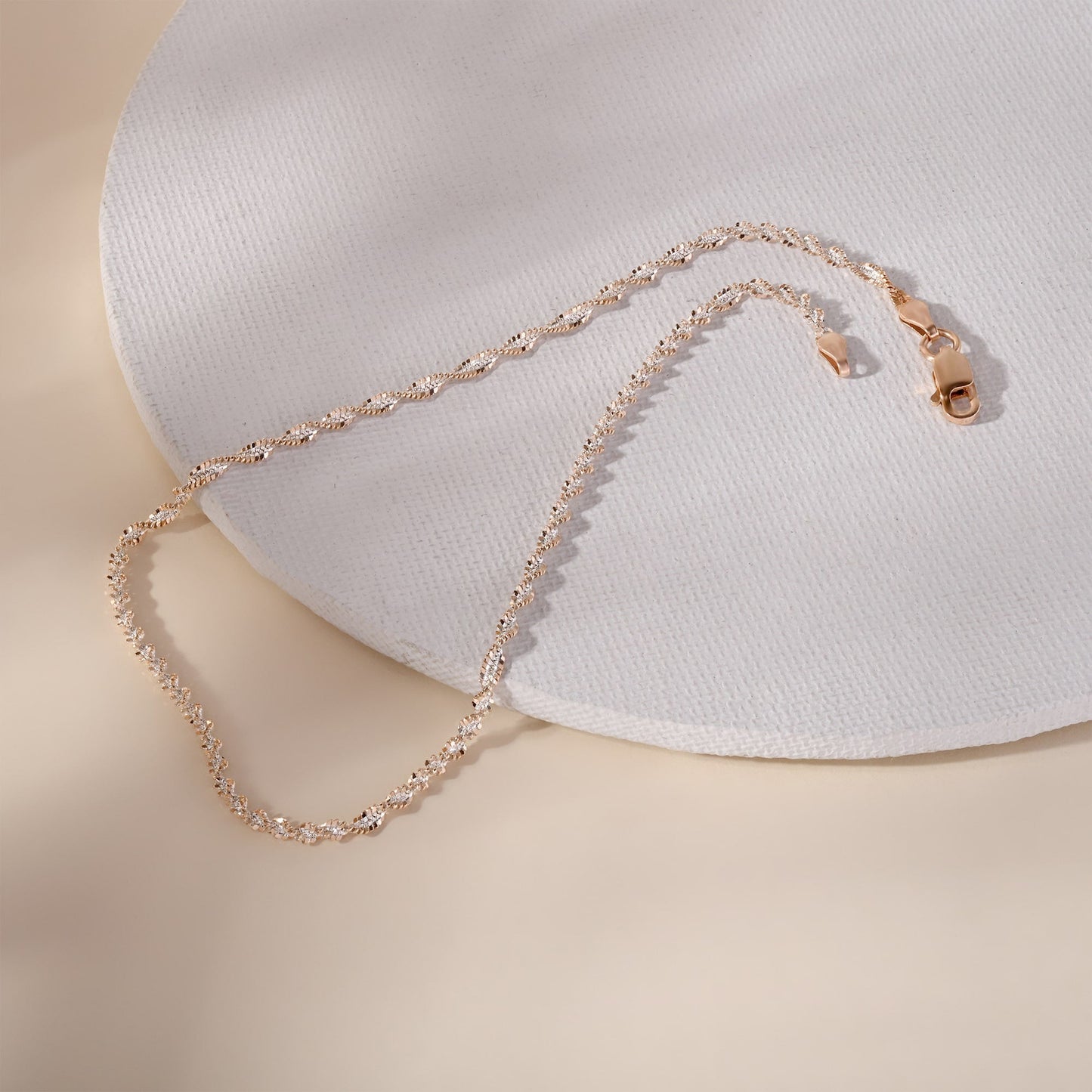 Elegant Twisted Silver Anklet