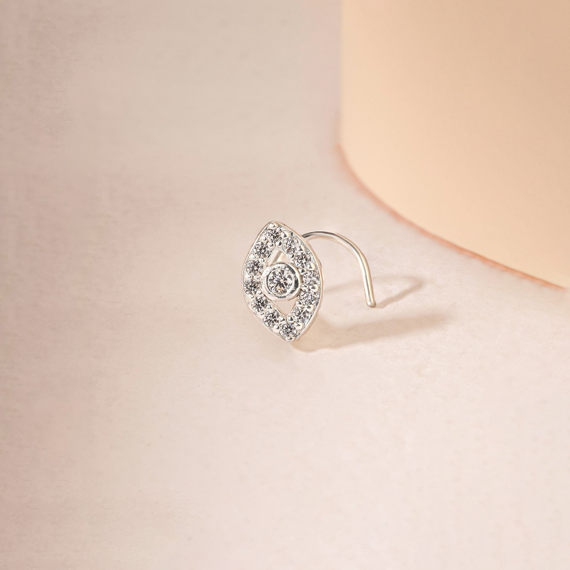 Studded Evil Eye Nose Pin