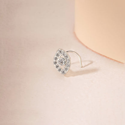 Studded Evil Eye Nose Pin