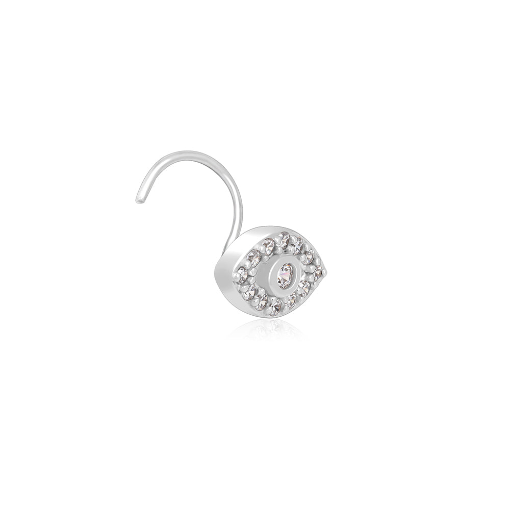 Studded Evil Eye Nose Pin