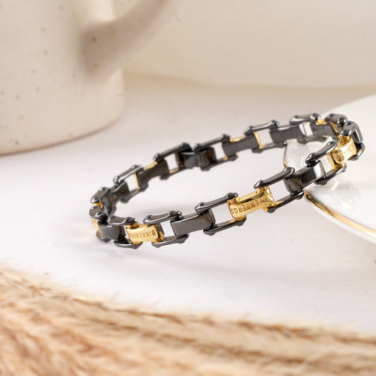 Dual Tone Men's Bracelet