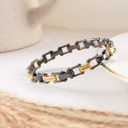 Dual Tone Men's Bracelet