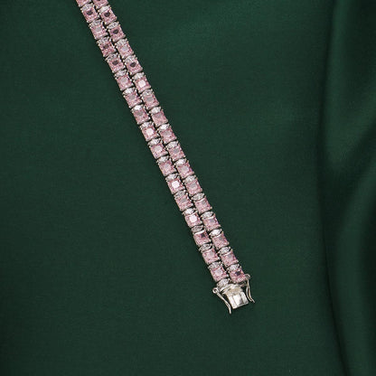 Shinning Pink Chain Type Bracelet
