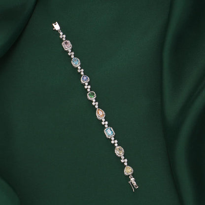 Multi Glitz Chain Type Bracelet