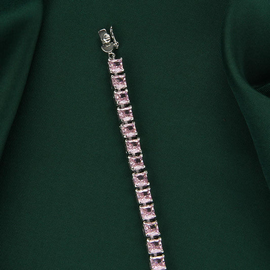 Lovely Pink Chain Type Bracelet
