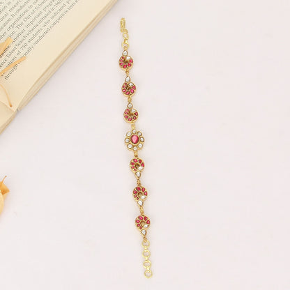 Halo Charm Kundan Bracelet