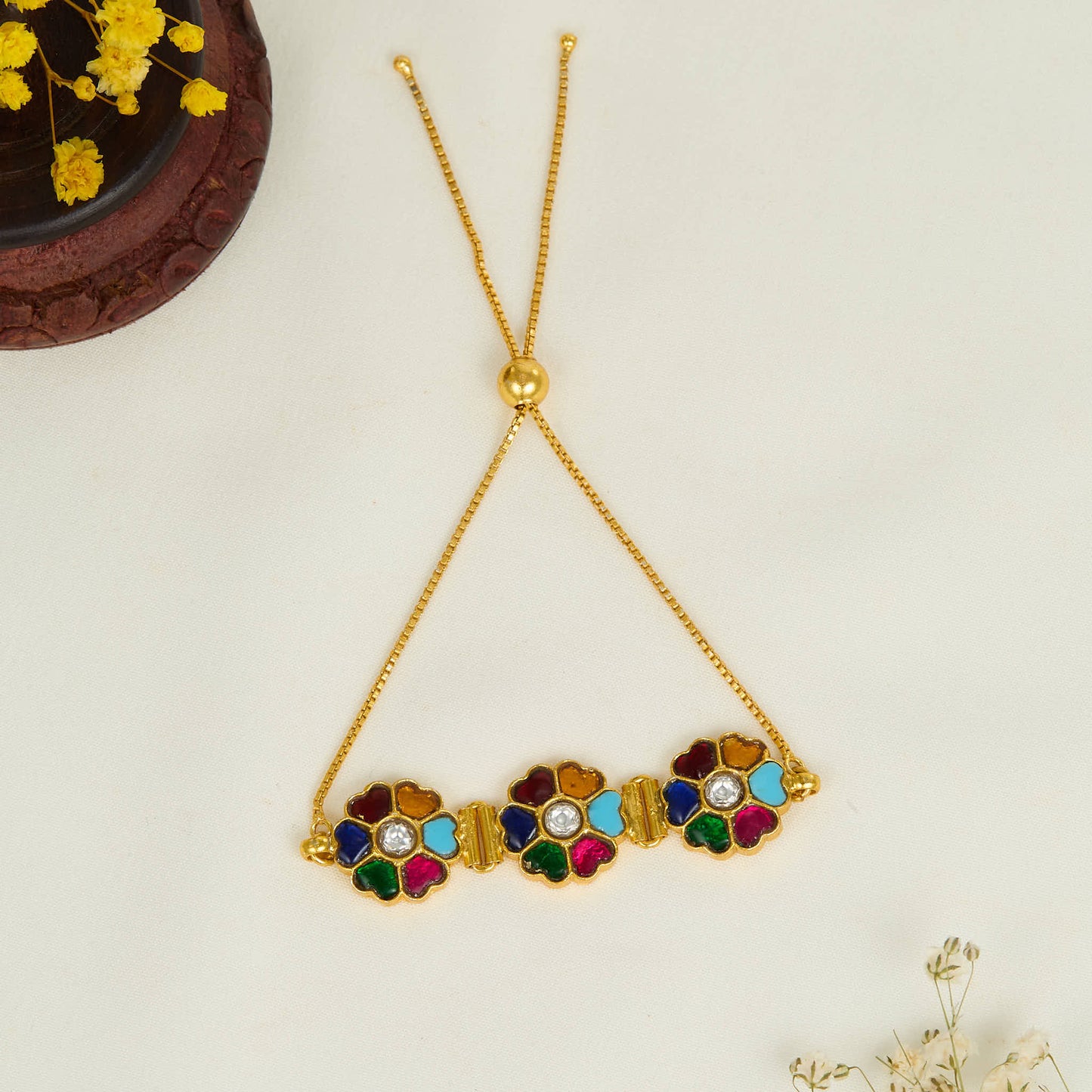 Janaranjani Kundan Bracelet